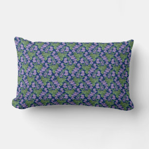 Sweet Violets Custom Floral Lumbar Cushion