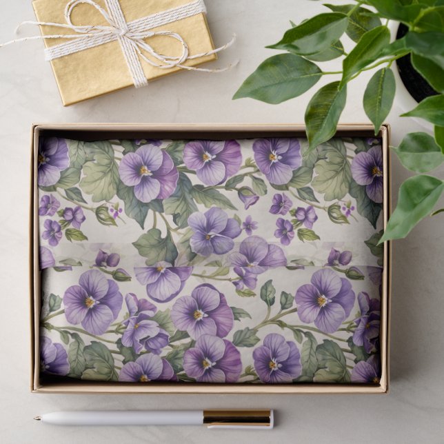 Sweet Violets Floral Tissue Paper (Gift)