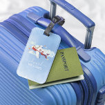 Sweet Watercolor Aeroplane Luggage Tag<br><div class="desc">Having an eye-catching, stylish luggage tag can make all the difference when travelling. Even a small accessory like a luggage tag can add an extra boost of personal flair to a mundane, often challenging, travel experience. A luggage tag featuring a truly unique design can become a conversation starter, sparking the...</div>