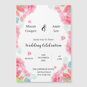 Sweet Watercolor Boho Wedding Invitation