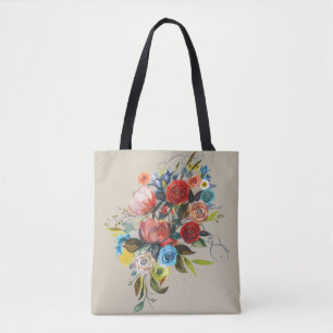 Sweet Watercolor Bouquet Tote Bag