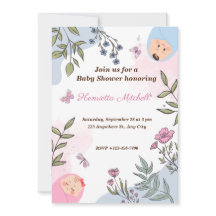 Sweet Watercolor gender reveal invitations