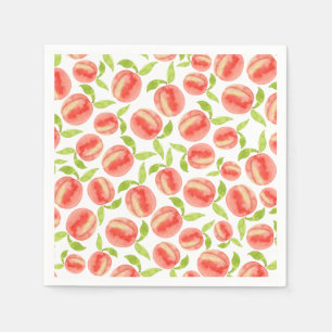 Sweet Watercolor Peach Pattern  Napkin