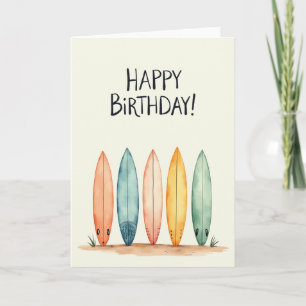 Sweet Watercolor Surf Card