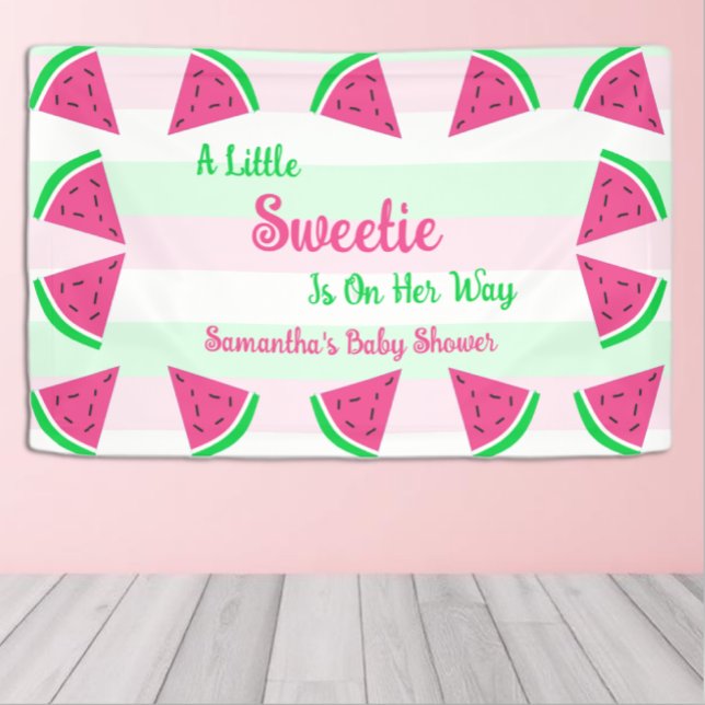 Sweet Watermelon Baby Shower Banner (Creator Uploaded)