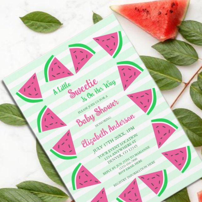 Sweet Watermelon Baby Shower Invitation (Creator Uploaded)