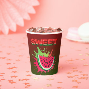 Sweet Watermelon Baby Shower Paper Cups