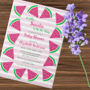 Sweet Watermelon Baby Shower Vellum Invitations