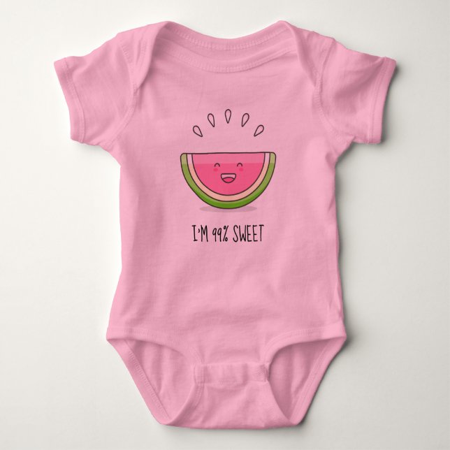 Sweet Watermelon Baby Sleeper Bodysuit (Front)