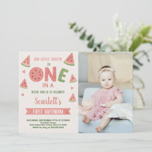 Sweet Watermelon Birthday Invitation for Kids