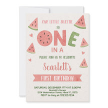 Sweet Watermelon Birthday Invitation for Kids