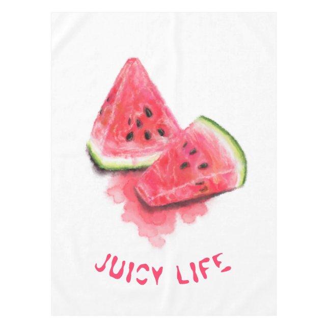 Sweet Watermelon Kitchen Tablecloth - Custom Text (Front)