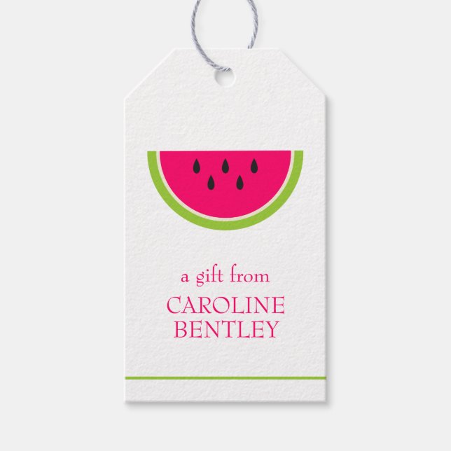 Sweet Watermelon Personalised Gift Tags (Front)