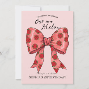 Sweet Watermelon Ribbon Summer Invitation