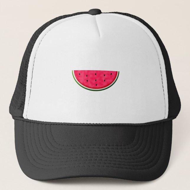 Sweet Watermelon Slice Drawing Trucker Hat (Front)