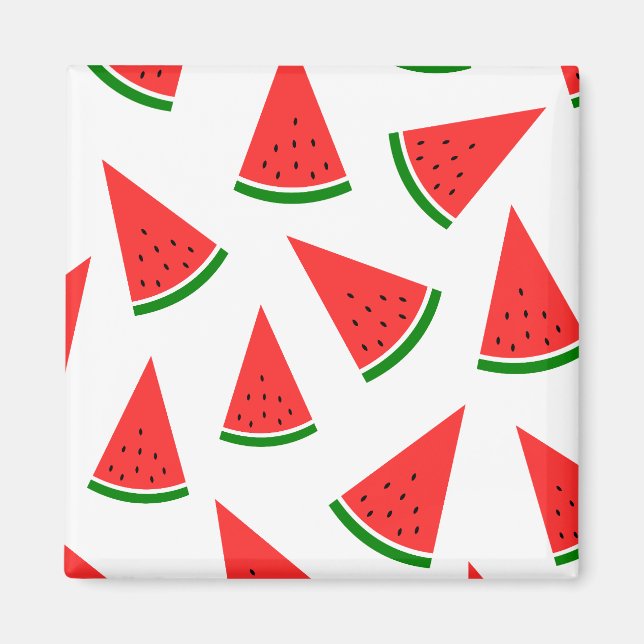 Sweet Watermelon Slice Pattern Magnet (Front)
