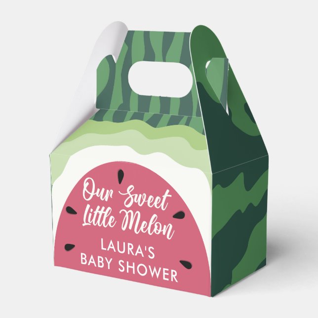Sweet Watermelon Summer Melon Baby Shower Favour Box (Front Side)