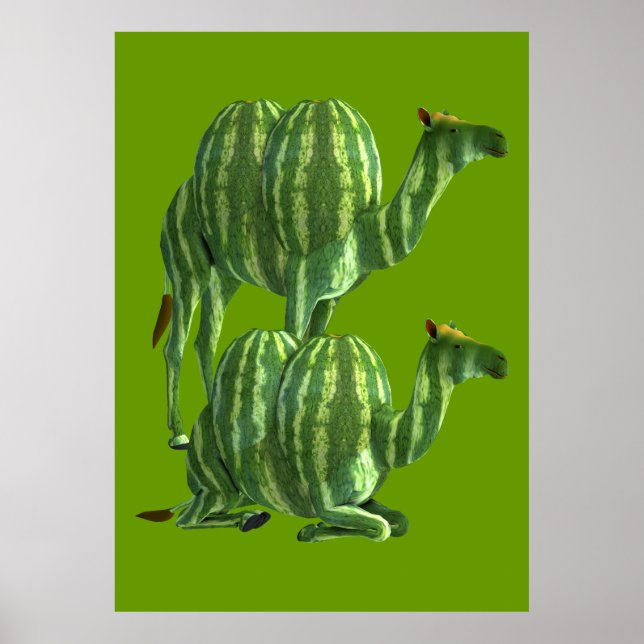 Sweet Watermelons Camels Poster (Front)