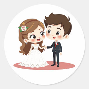 Sweet Wedding Couple Stickers