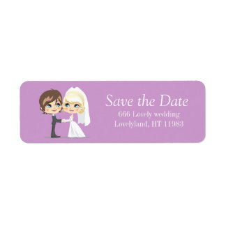 Sweet Wedding Day Return Address Label