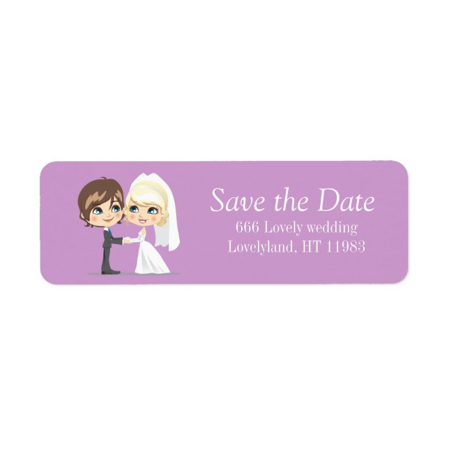 Sweet Wedding Day Return Address Label (Front)