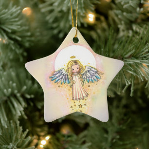 Sweet Whimsical Angel Christmas Ornament