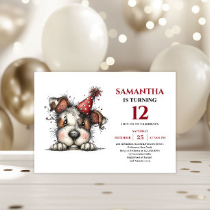 Sweet whimsical animals party kids birthday invite