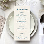 Sweet Whimsical Handwritten Illustrated Wedding Menu<br><div class="desc">Sweet Whimsical Handwritten Illustrated Wedding Menu</div>