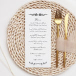 Sweet Whimsical Handwritten Illustrated Wedding Menu<br><div class="desc">Sweet Whimsical Handwritten Illustrated Wedding Menu</div>