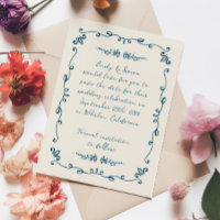 Sweet Whimsical Handwritten Wedding Save the Date