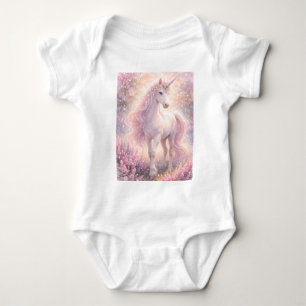 Sweet Whimsical pastel Unicorn Baby Bodysuit