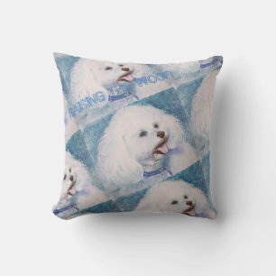 SWEET WHITE BICHON FRISE CUSHION