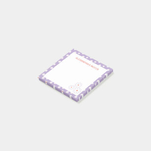 Sweet White Daisies Floral Pattern Personalised Post-it Notes