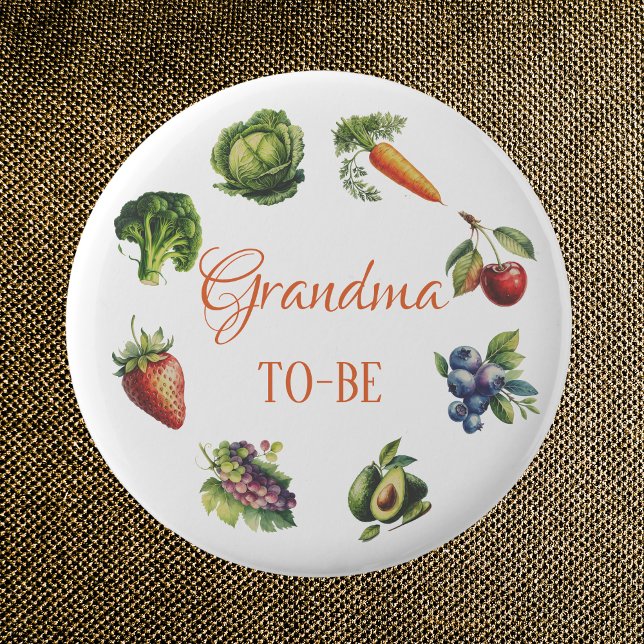 Sweet White Garden Grandma to Be Baby Shower 6 Cm Round Badge (Creator Uploaded)