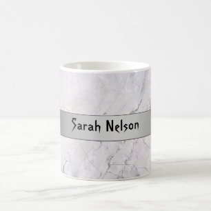 Sweet White-Grey Marble  Coffee Mug
