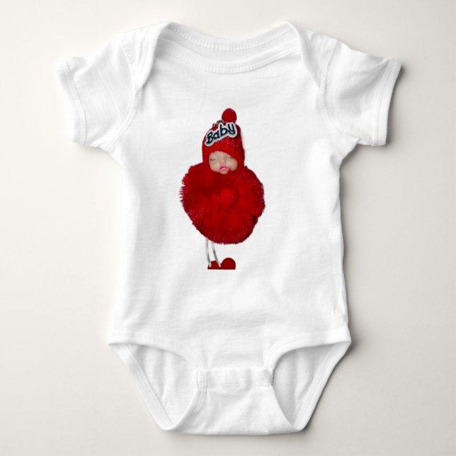 Sweet white outfit, made from soft, gentle fabric. baby bodysuit (Front)