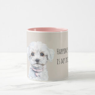 Sweet White Puppy Dog Mug