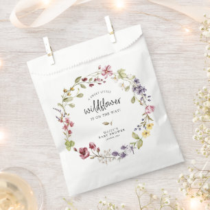 Sweet Wildflower Wreath Baby Shower Favour Bag