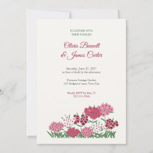 Sweet William Cottage Garden Wedding Invitation