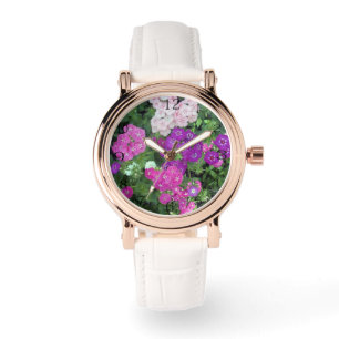 Sweet William’s Garden A Palette of Purple Pink Watch