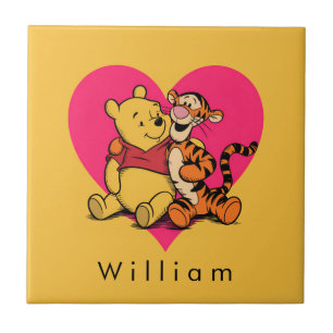 Sweet Winnie the Pooh & Tigger Ceramic Tile