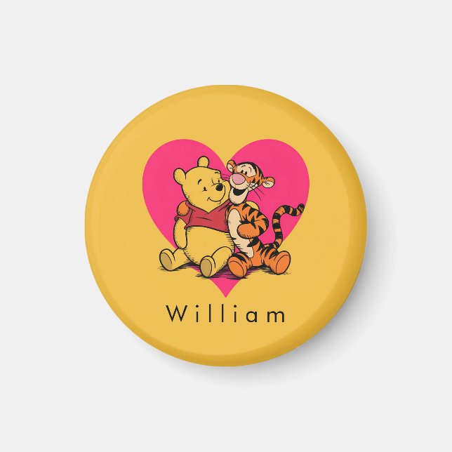 Sweet Winnie the Pooh & Tigger Magnet (Front)