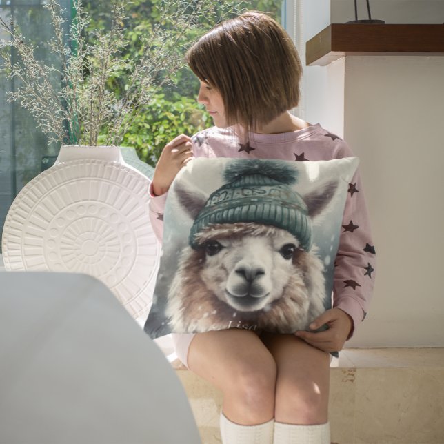 Sweet Winter Alpaca, custom Cushion (Creator Uploaded)
