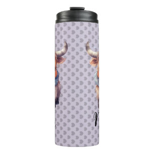 Sweet winter cow thermal tumbler