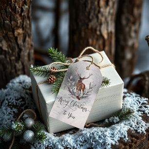 Sweet Winter Deer Christmas Gift Tags