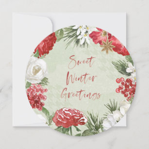 Sweet Winter Greetings Holiday Card