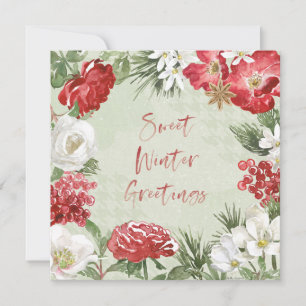 Sweet Winter Greetings Holiday Card