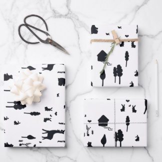 Sweet winter wrapping paper sheet