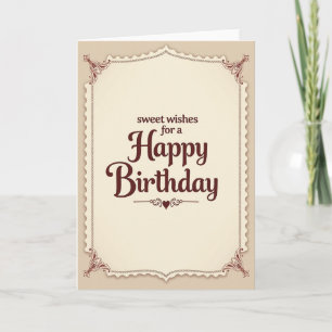Sweet Wishes Birthday Card