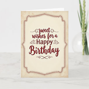 Sweet Wishes Calligraphy Card
